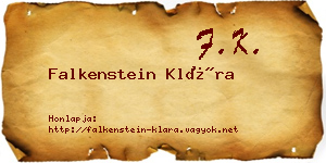 Falkenstein Klára névjegykártya